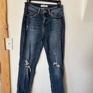 Flying Monkey Dark Blue Distressed Skinny Jeans